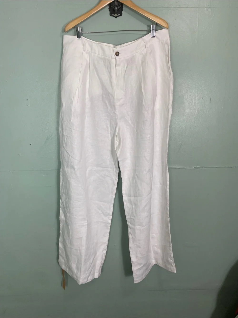 Reformation Mason Linen Pant‎ White Size 14